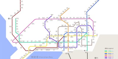 Карта на метрото Шенжен