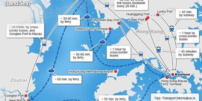 Карта Zhuhai фериботния терминал